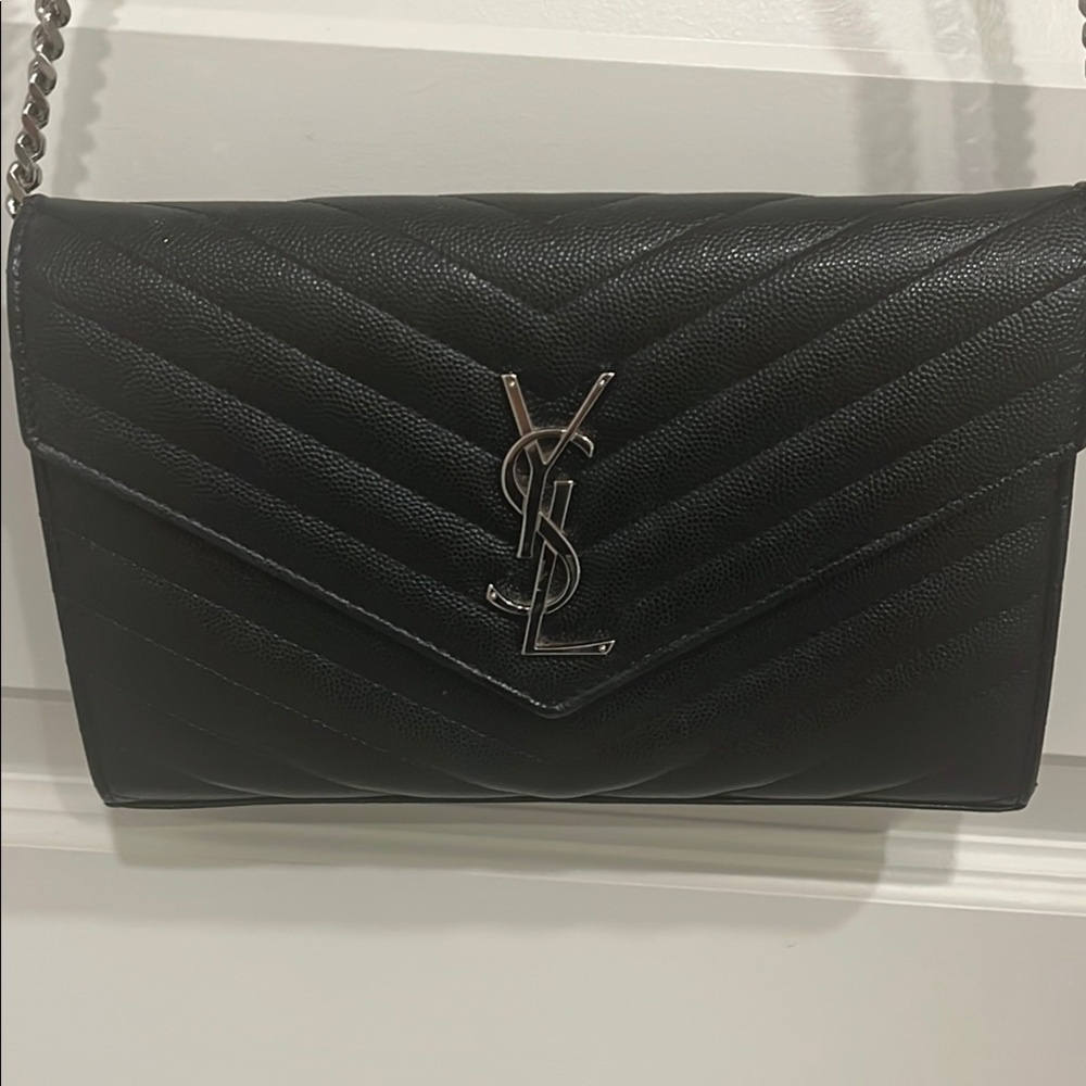 Saint Laurent Black Quilted Leather Bag
